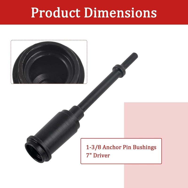 BIGREAT 29450 Short Anchor Pin Bushing Driver Kit for Removes and Installs Truck and Trailer 1-3/8 Anchor Pin Bushings and Stuck Anchor Pins. - Image 2